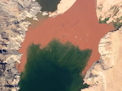 Colorado River Dumping Into Lake Mead