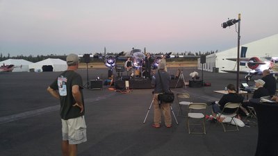 U2 Cover Band U253 In front of Historic Flight Museums B-25 Grumpy