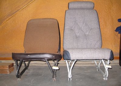 Small utility and large reclining C206 middle seats